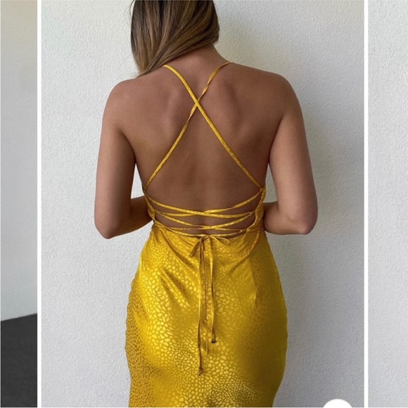 Nadia Yellow Slip Dress from Jaus - Picture 2 of 4